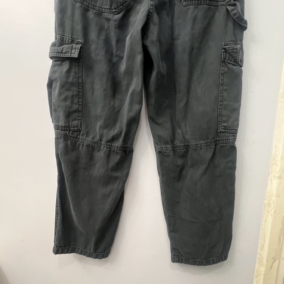 WOMENS COTTON ON CARGO DENIM TROUSERS, SIZE US 4, DARK GRAY - Picture 7 of 9